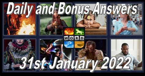 daily 4 pics 1 word|4 Pics 1 Word Daily & Bonus Answer – January 31st 2022.